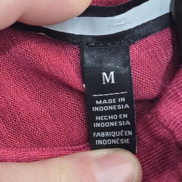 White House Black Market Open Back Top Size Medium Deep Pink Womens - Picture 8 of 11